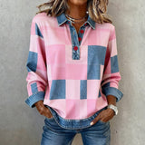 Sweat-shirt à Carreaux Vintage