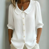 Blouse unie décontractée