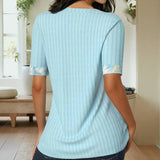 Blouse Élégante en Patchwork