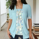 Blouse Élégante en Patchwork