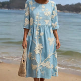 Robe Décontractée à Imprimé Floral