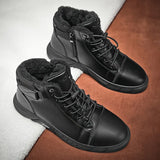 Bottes Chukka en Simili Cuir pour Hommes, Doublées en Fleece