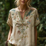 Blouse Vintage à Imprimé Floral