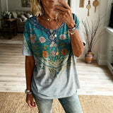 T-shirt Vintage à Imprimé Floral