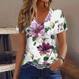 T-shirt décontracté à imprimé floral