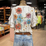 Blouse Vintage à Imprimé Floral