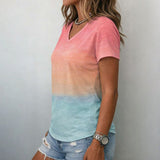 T-Shirt Dégradé Décontracté