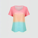 T-Shirt Dégradé Décontracté