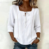 Blouse Unie Décontractée