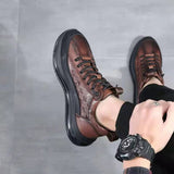 Chaussures à Air Cushion en Cuir Synthétique pour Hommes