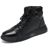 Bottes Chukka en Simili Cuir pour Hommes, Doublées en Fleece