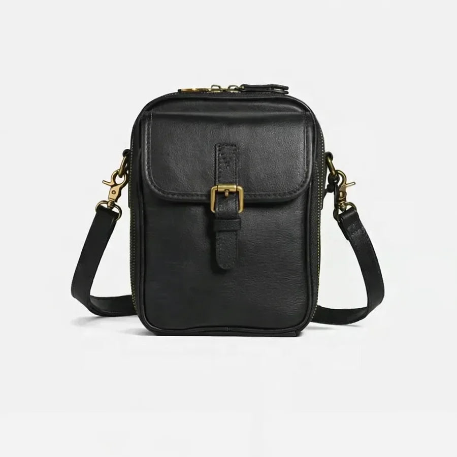 Sac à bandoulière compact en simili cuir pour femmes