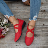 Calerinne | Chaussures Ballerines à Talon Wedge Fermées
