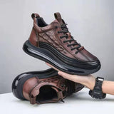 Chaussures à Air Cushion en Cuir Synthétique pour Hommes