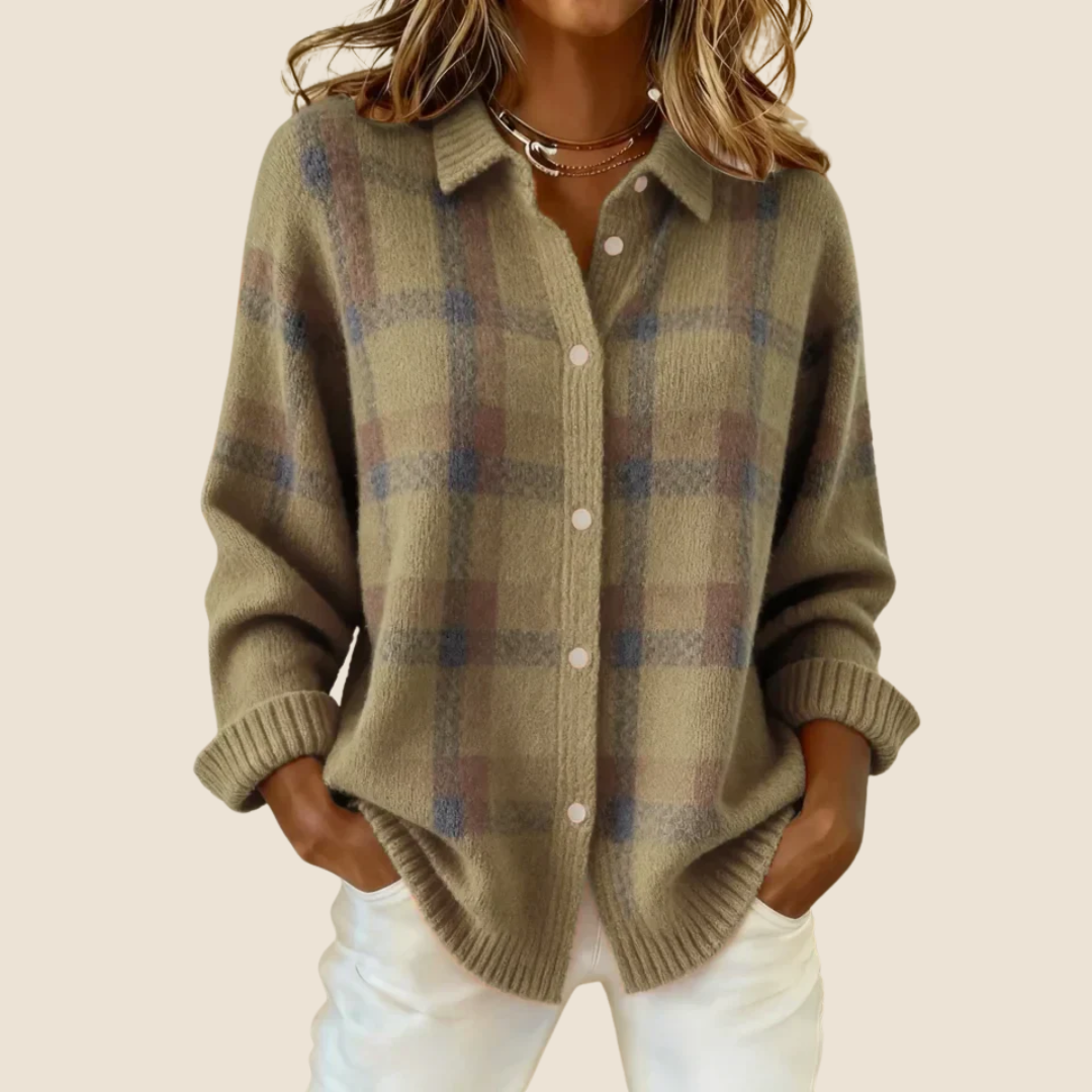 SWEATER À CARREAUX RÉTRO VIVIENNE