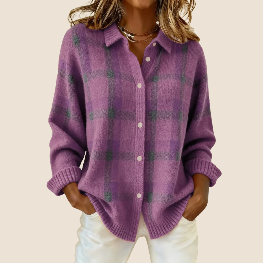 SWEATER À CARREAUX RÉTRO VIVIENNE