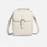 Sac à bandoulière compact en simili cuir pour femmes