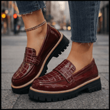 Mocassins à plateforme noirs