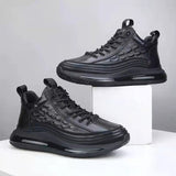 Chaussures à Air Cushion en Cuir Synthétique pour Hommes