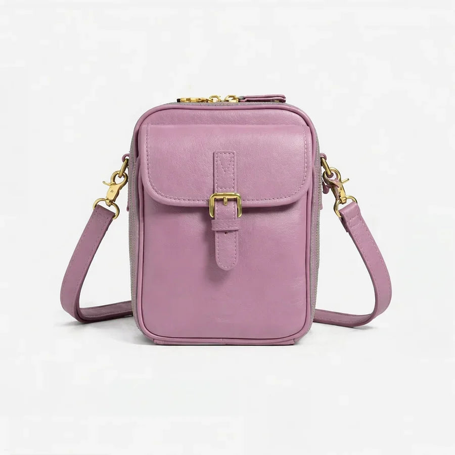 Sac à bandoulière compact en simili cuir pour femmes