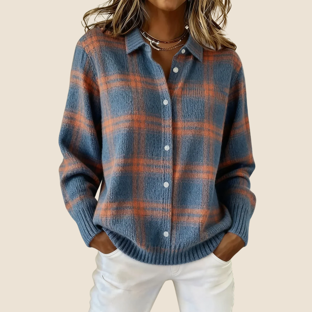 SWEATER À CARREAUX RÉTRO VIVIENNE
