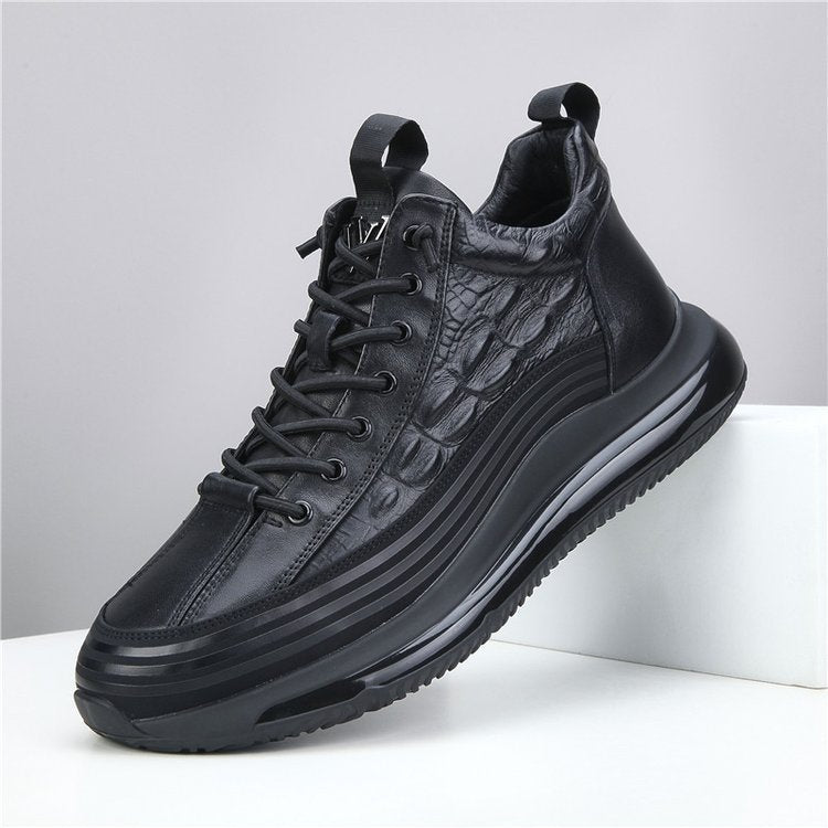 Chaussures à Air Cushion en Cuir Synthétique pour Hommes
