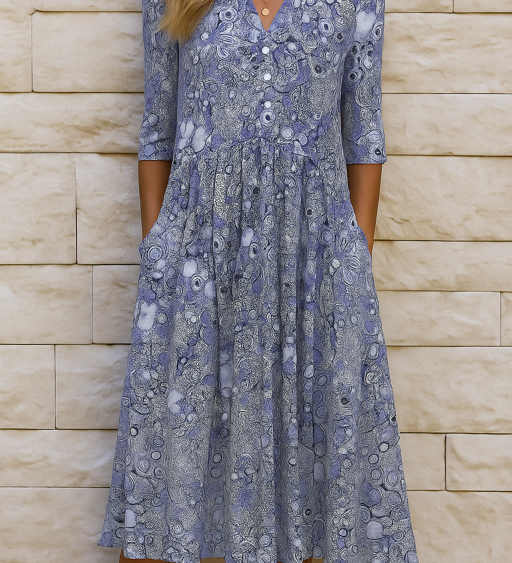 Olivia – Robe Élégante à Col V