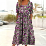 Robe Vintage à Imprimé Floral