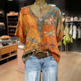 Blouse Vintage Imprimé Libellule