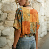 Blouse Vintage Imprimé Libellule