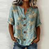 Blouse Vintage à Imprimé Floral