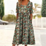 Robe Vintage à Imprimé Floral