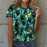 T-shirt Vintage à Imprimé Floral