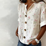 Blouse Vintage à Imprimé Floral