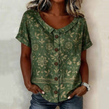 Blouse Vintage à Imprimé Floral