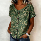 Blouse Vintage à Imprimé Floral