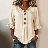 Blouse Vintage à Imprimé Floral