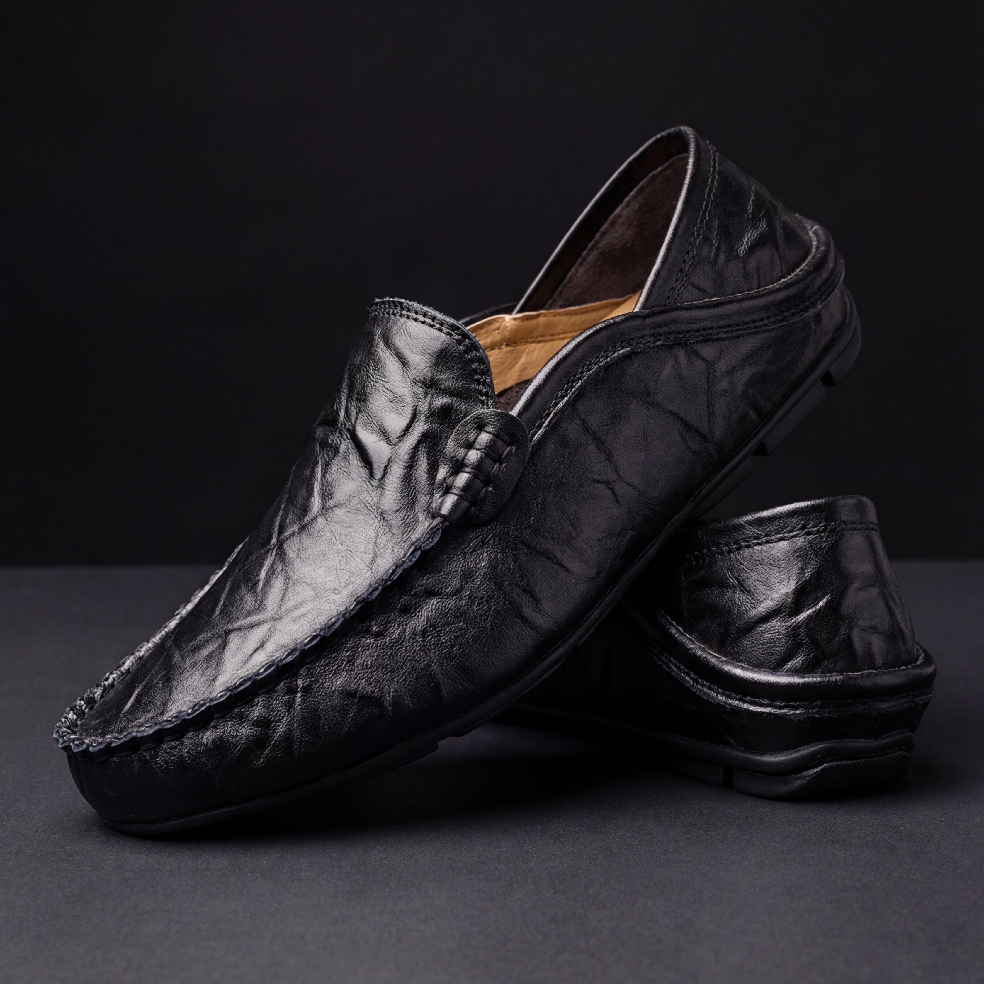 Mocassins en cuir