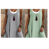 Robe débardeur deux pièces décontractée et ample sans manches pour femme