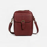 Sac à bandoulière compact en simili cuir pour femmes