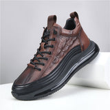 Chaussures à Air Cushion en Cuir Synthétique pour Hommes