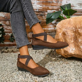 Calerinne | Chaussures Ballerines à Talon Wedge Fermées