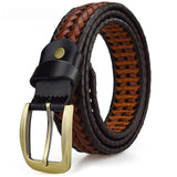 Ceinture en cuir tressé