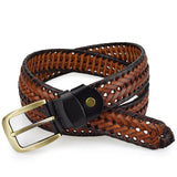 Ceinture en cuir tressé