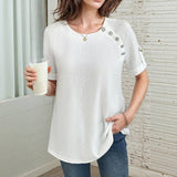 Blouse unie décontractée