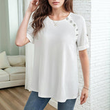 Blouse unie décontractée
