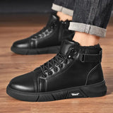 Bottes Chukka en Simili Cuir pour Hommes, Doublées en Fleece