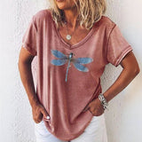 T-shirt Vintage Imprimé Libellule