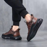 Chaussures à Air Cushion en Cuir Synthétique pour Hommes