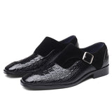 Chaussures de Costume Embossées Serpent